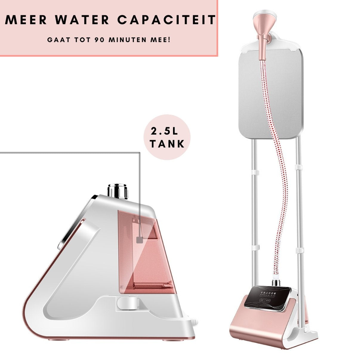 Niceey Défroisseur à linge - 1800W - avec planche à repasser - Rose