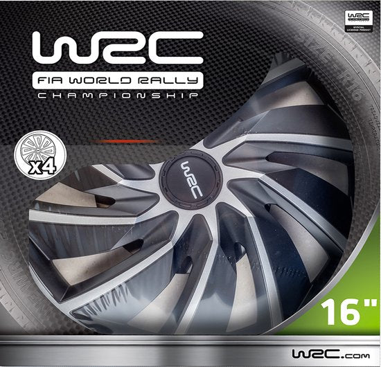 WRC Enjoliveurs 16 pouces - argent/noir - 4 pièces