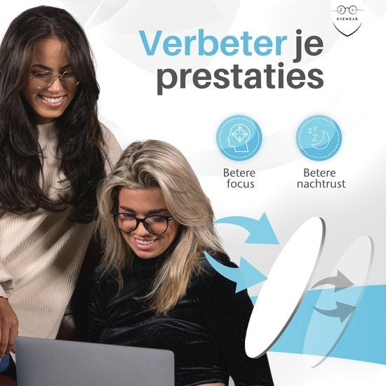 LC Eyewear Lunettes d'ordinateur - Lunettes à lumière bleue - Lunettes d'affichage - Métal - Unisexe - Noir