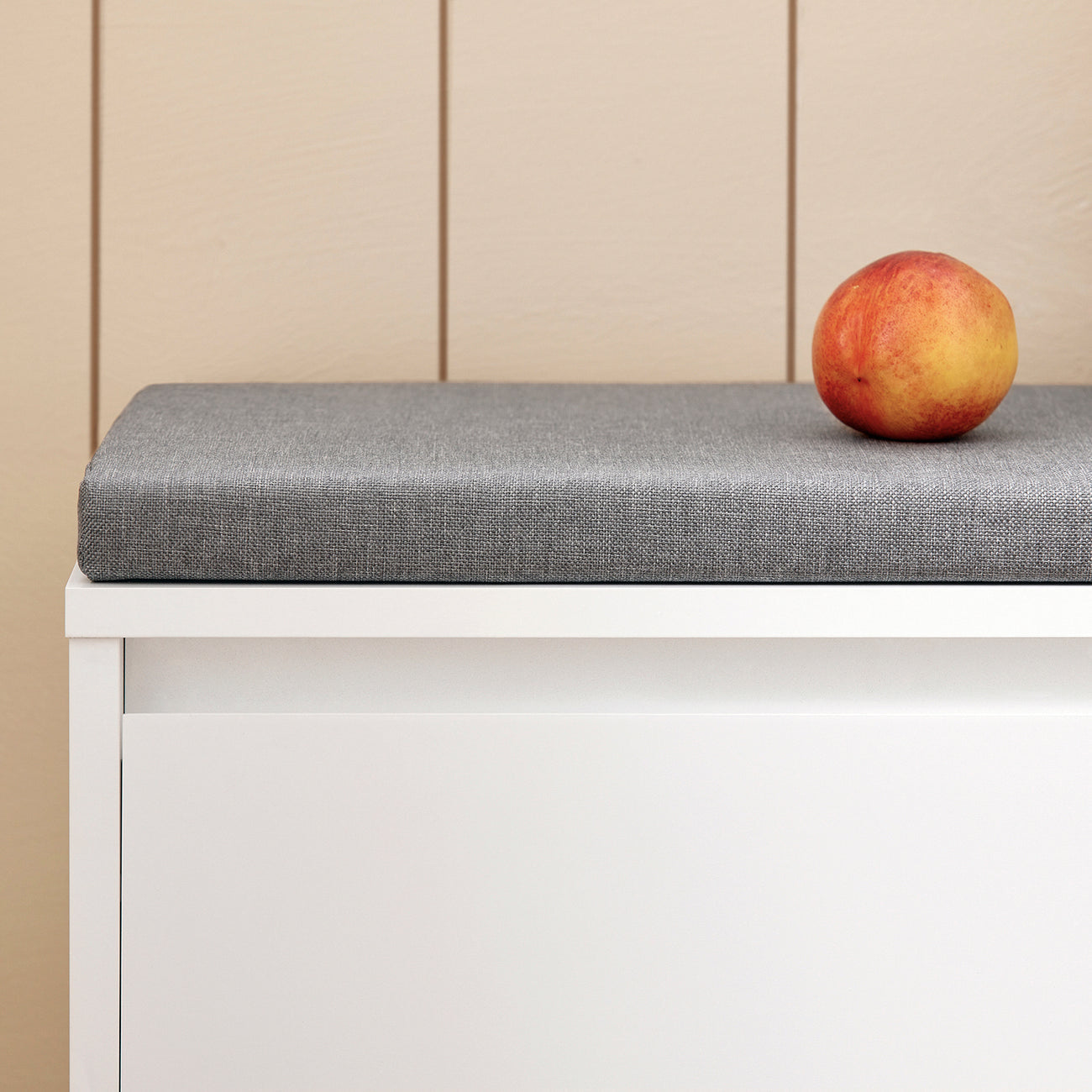 SoBuy FSR119-W Meuble à chaussures avec siège - 90 x 24 x 46 cm - Blanc/gris