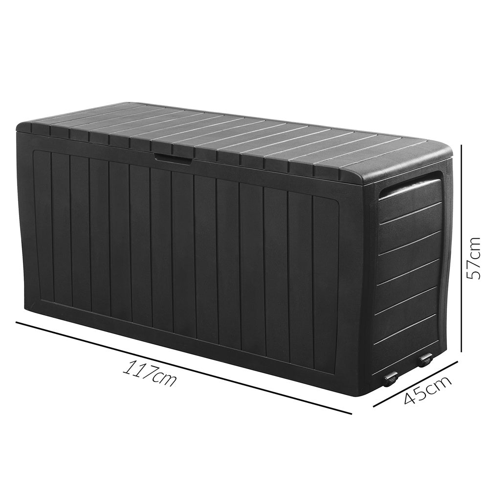 Boîte de rangement Deuba Marvel Plus anthracite 117x45x57cm avec roues