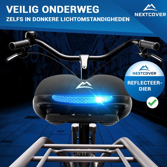 Selle de vélo Nextcover - Airflow - Ergonomique - Mousse à mémoire de forme - Noir