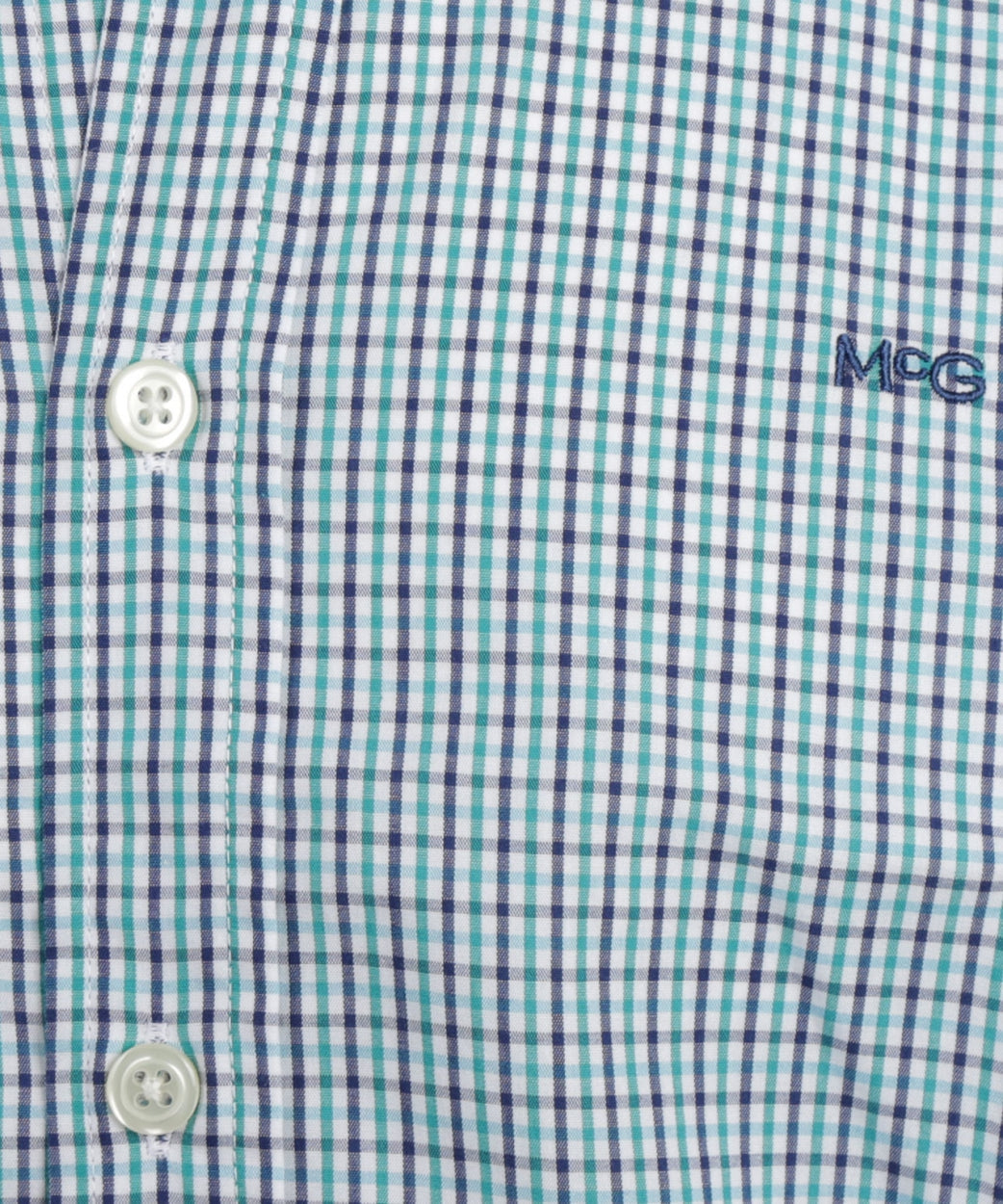 Chemise McGregor à petits carreaux - Aqua - Taille L
