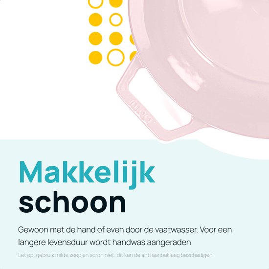 MOA Casserole en fonte - 5,7L - Pour toutes les sources de chaleur y compris l'induction - Avec couvercle - Ø 26cm - Revêtement antiadhésif - Lilas