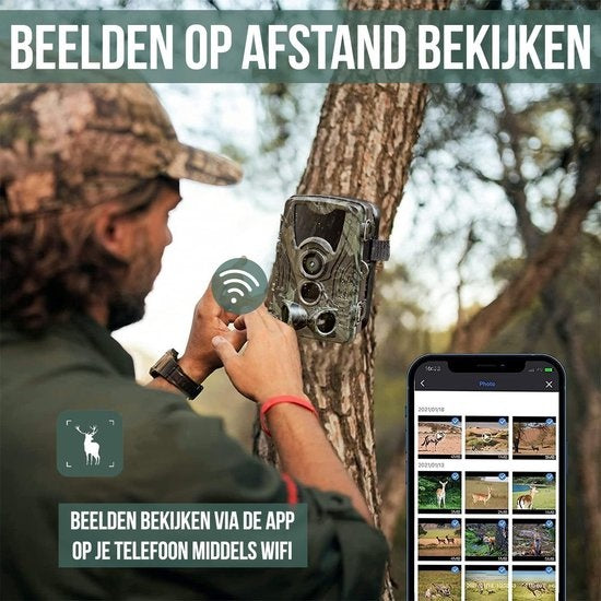 Strex Wildlife Camera avec WiFi et vision nocturne - 120MP 4K ULTRA HD - Waterproof - Incl. 32 GB SD - Wildlife Camera
