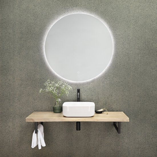 Robinet de lavabo Differnz Haut – Courbé – Mitigeur eau froide et chaude – Noir mat