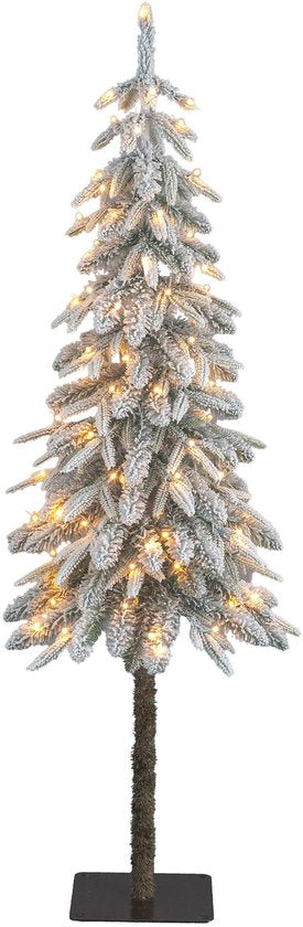 Black Box Trees : sapin de Noël artificiel avec éclairage, minuterie et fonction de variation d'intensité - H 155 x Ø 48 cm - Vert