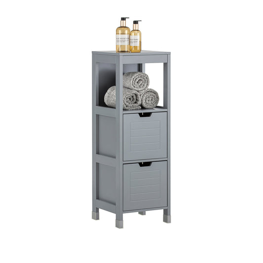 SoBuy Meubles de salle de bain Colonne Cabinets Etagère 2 Tiroirs