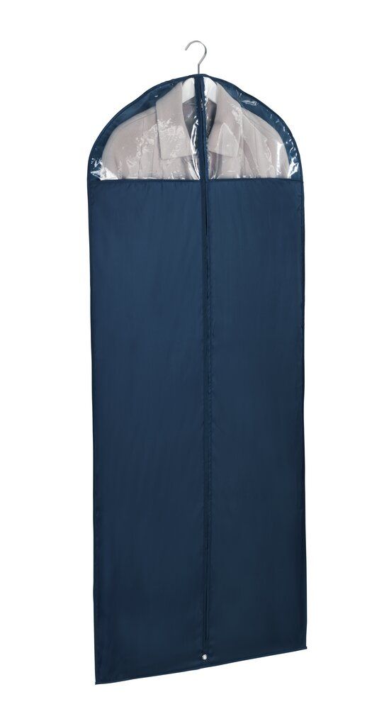 Housse à vêtements Wenko Business bleu foncé - 150 x 60 cm - Avec fermeture éclair et fenêtre transparente