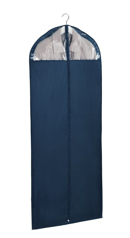 Housse à vêtements Wenko Business bleu foncé - 150 x 60 cm - Avec fermeture éclair et fenêtre transparente