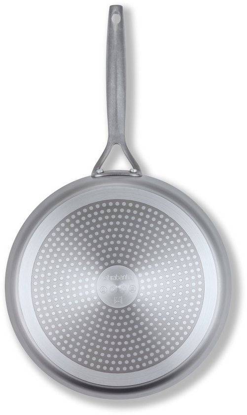 Poêle Brabantia Dusk Ø 28 cm – 100 % sans PFAS – Revêtement antiadhésif en céramique – Poêle compatible induction – Lavable au lave-vaisselle et utilisable au four – Gris