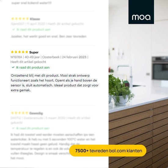 MOA Sensor Waste Bin - 50 litres - acier inoxydable & ABS durable - Antidérapant - Couvercle silencieux - Mode de fermeture différée - Inox - SB02S