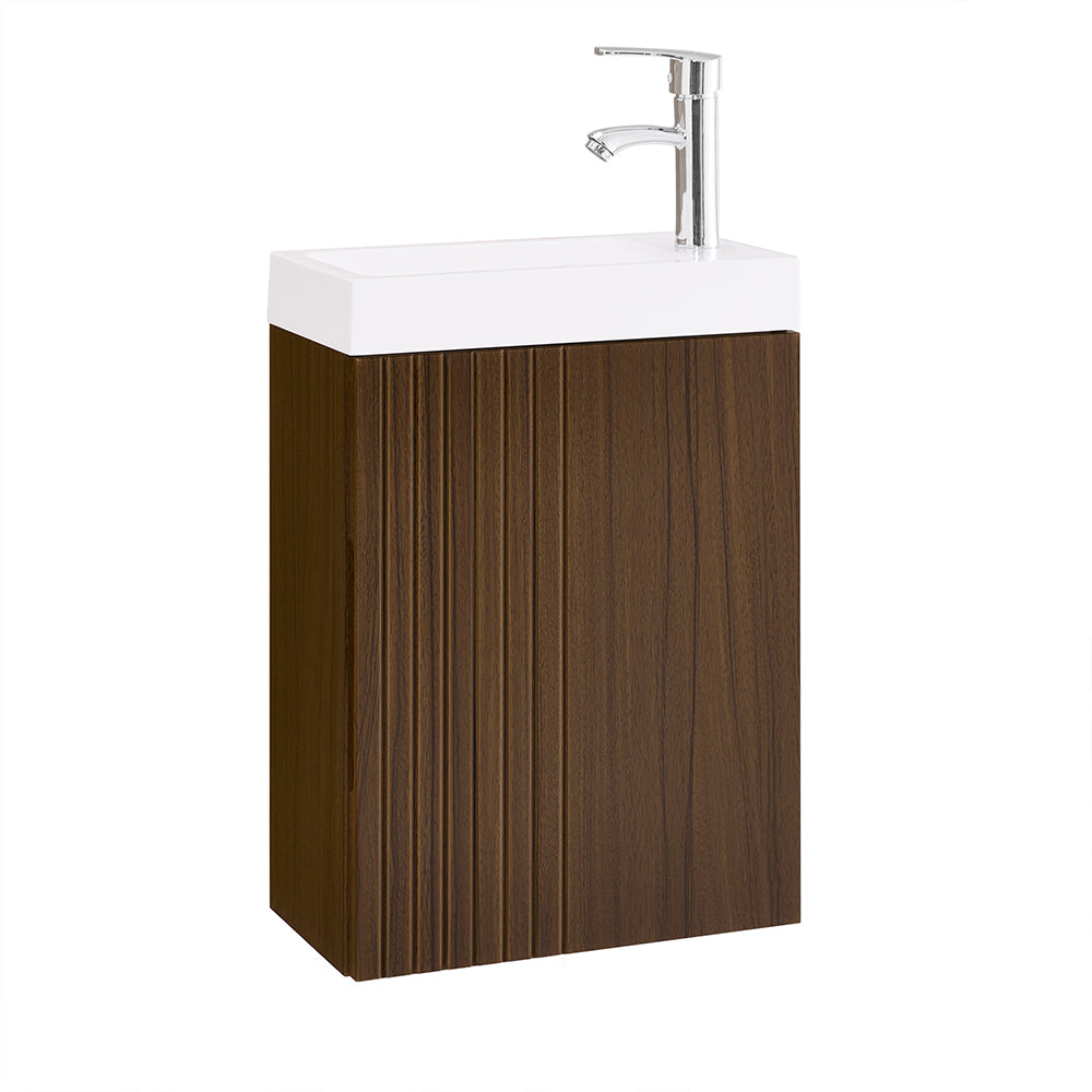 Meuble de salle de bain compact et élégant avec évier - SoBuy BZR196-BR (40 x 22 x 56 cm)