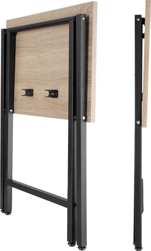tectake® - Lot de 2 tables d'appoint Phoenix pliantes - brun clair - 404778