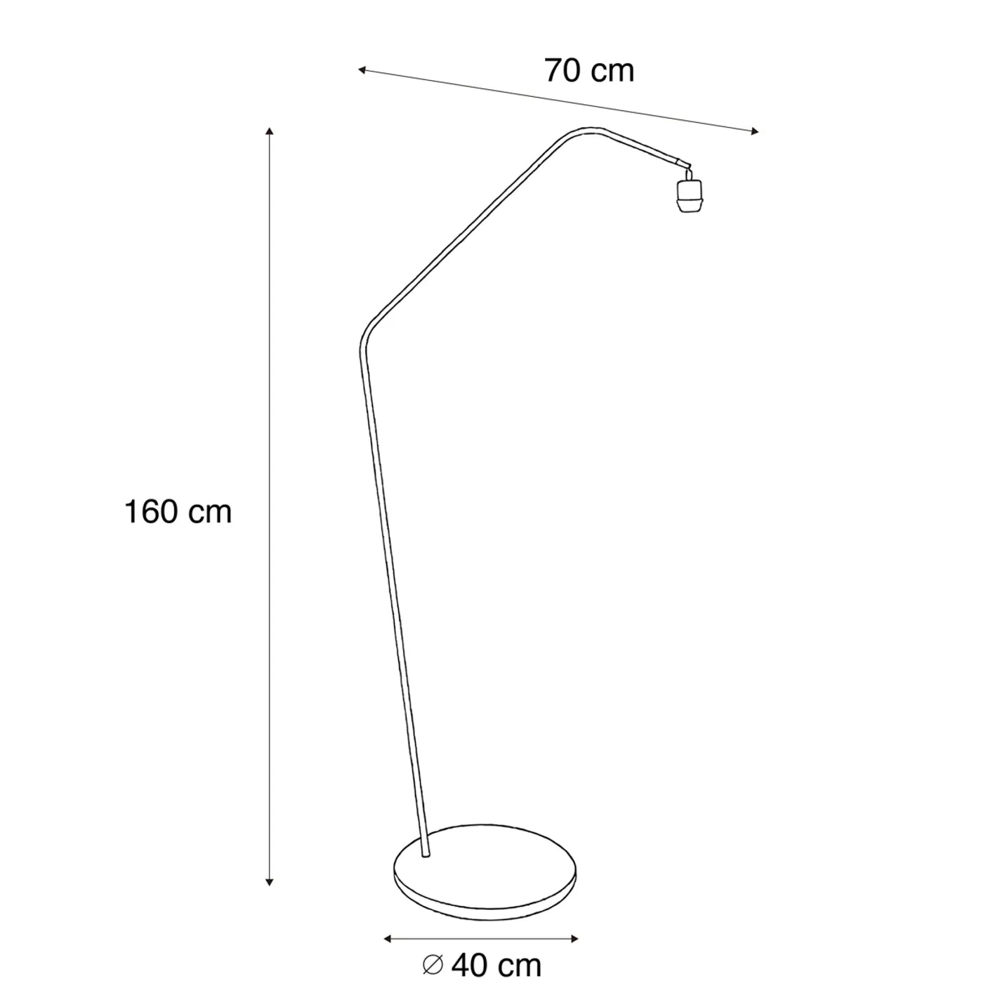Lampe sur pied Anne Zigzag noire - Intensité réglable - Design moderne - Économe en énergie