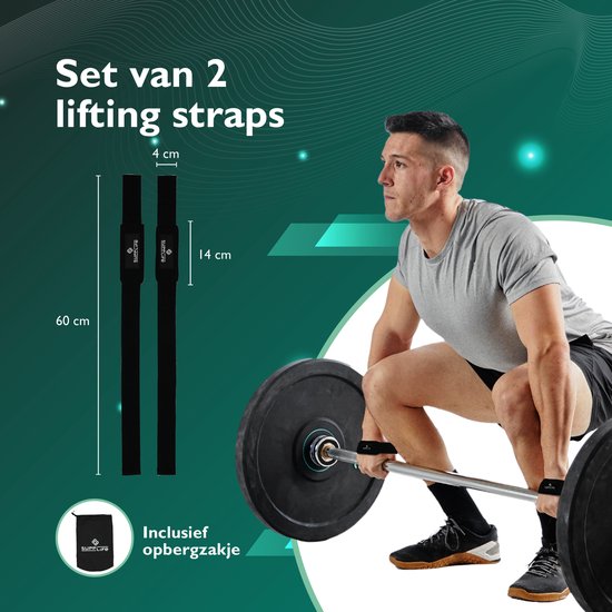 Supplife Lifting Straps - Sangles d'haltérophilie - Salle de sport - Poignées / Crochets de levage - Fitness, Powerlifting, Crossfit et musculation - Entraînement - Sangles pour soulevé de terre - Noir
