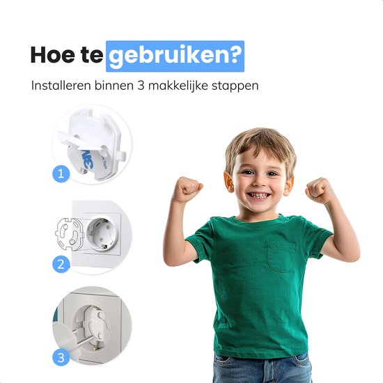 Luft Socket protection PRO - 30 pièces - Extra sûr - Protection des bébés et des enfants - Pour les Pays-Bas et la Belgique - Plaque de recouvrement - Protecteurs - Blanc
