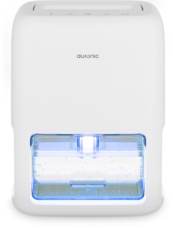 Déshumidificateur Auronic Mini - Convient au salon, au bureau, à la chambre à coucher, à la chambre de bébé et plus encore - Silencieux - Blanc