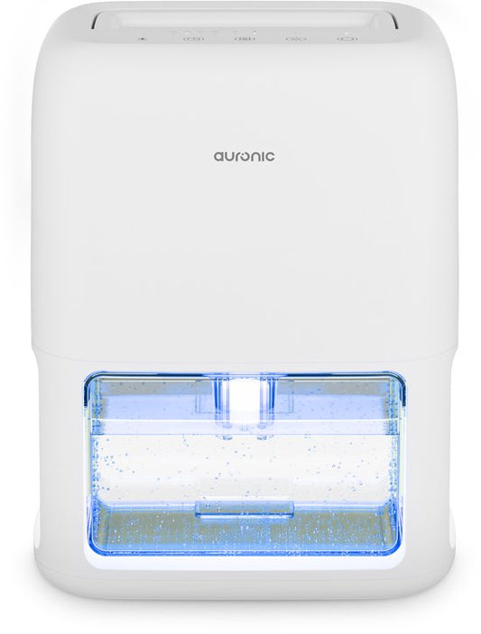 Déshumidificateur Auronic Mini - Convient au salon, au bureau, à la chambre à coucher, à la chambre de bébé et plus encore - Silencieux - Blanc
