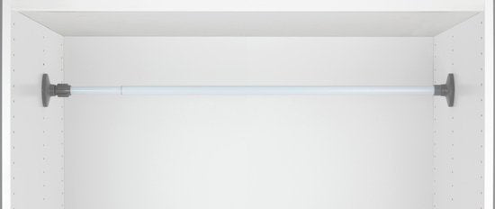 Tringle à vêtements Wenko Herkules 80-145 cm, acier inoxydable, blanc