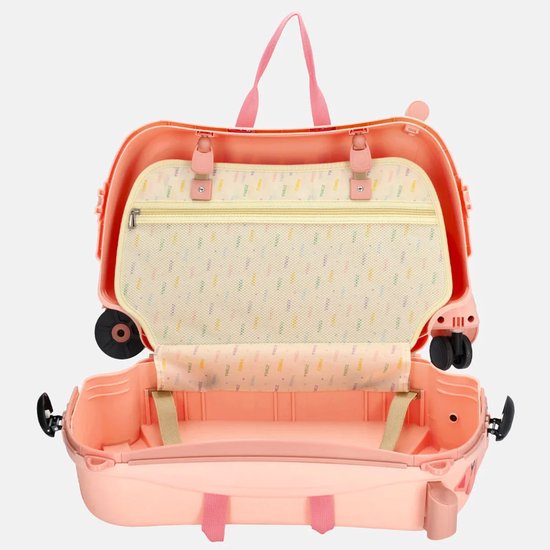 Valise Zebra Trends Ranger pour enfants - Bagage à main - Enfants - Valise avec siège - Rose