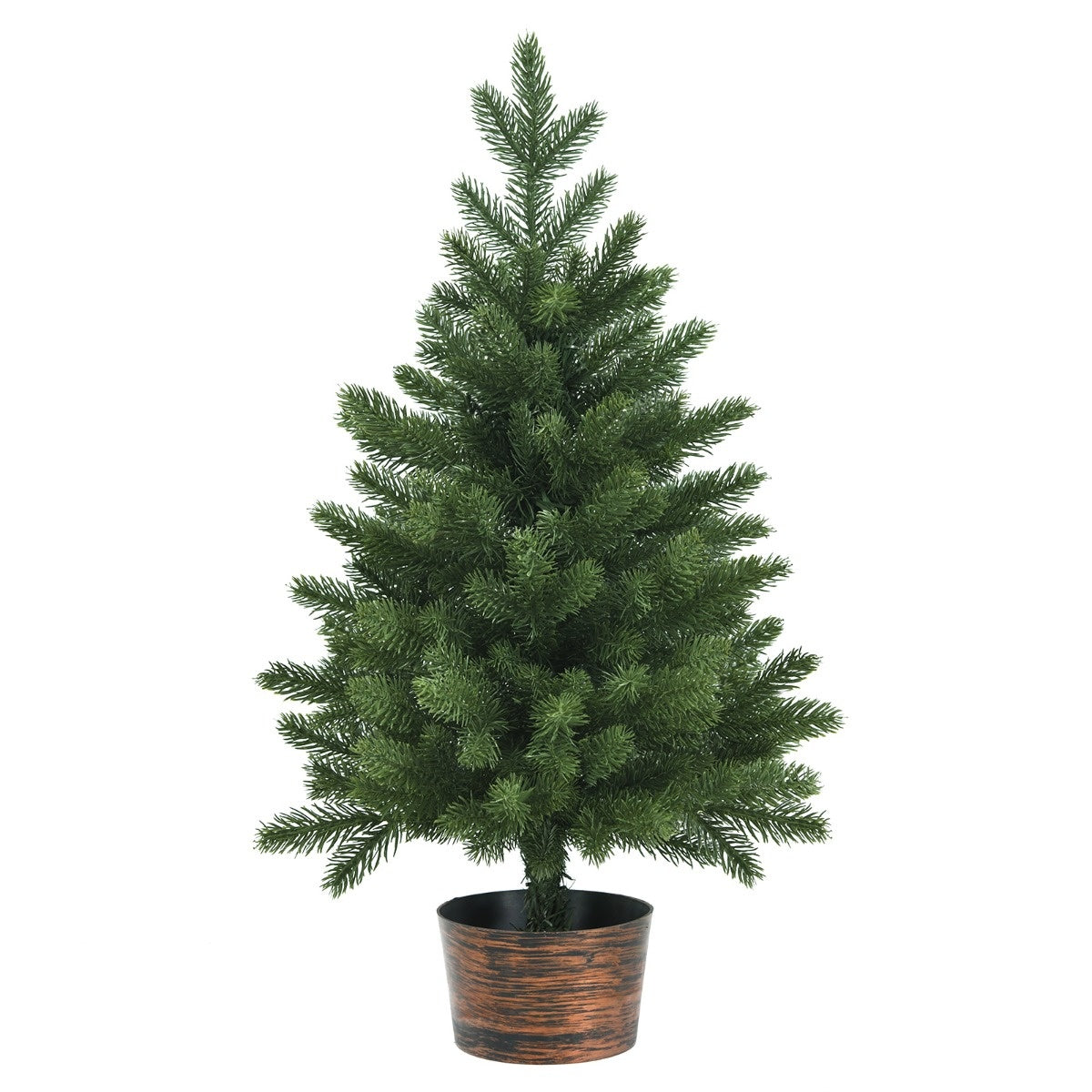 Costway Arbre de Noël Artificiel avec Pointes de Pin et Baies Rouges - Vert - 195cm