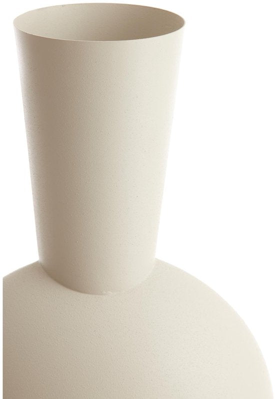 Vase Kavandu de Light & Living - Blanc - 37,5 x 22 x 81 cm - Métal - Moderne - Vase à fleurs - Décoration d'intérieur - Vase décoratif pour le salon ou la chambre à coucher