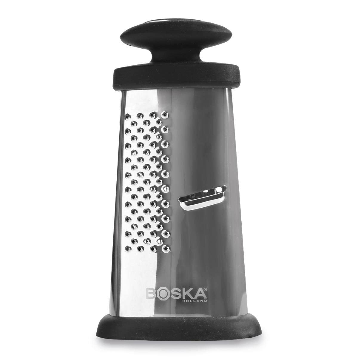 Râpe à fromage Boska - TrioFormaggio - Acier inoxydable - Plastique - 3 râpes - Noir-Argent