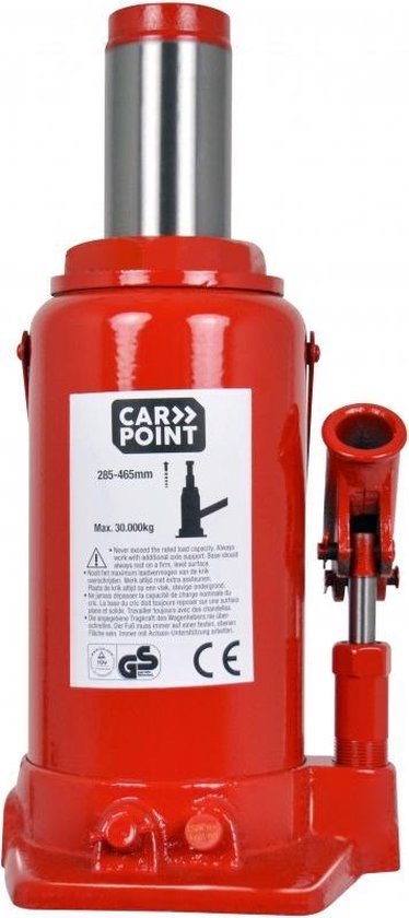 Carpoint Hydraulic Pot Jack 30 Ton | Jack 30,000KG pour voiture, caravane, remorque
