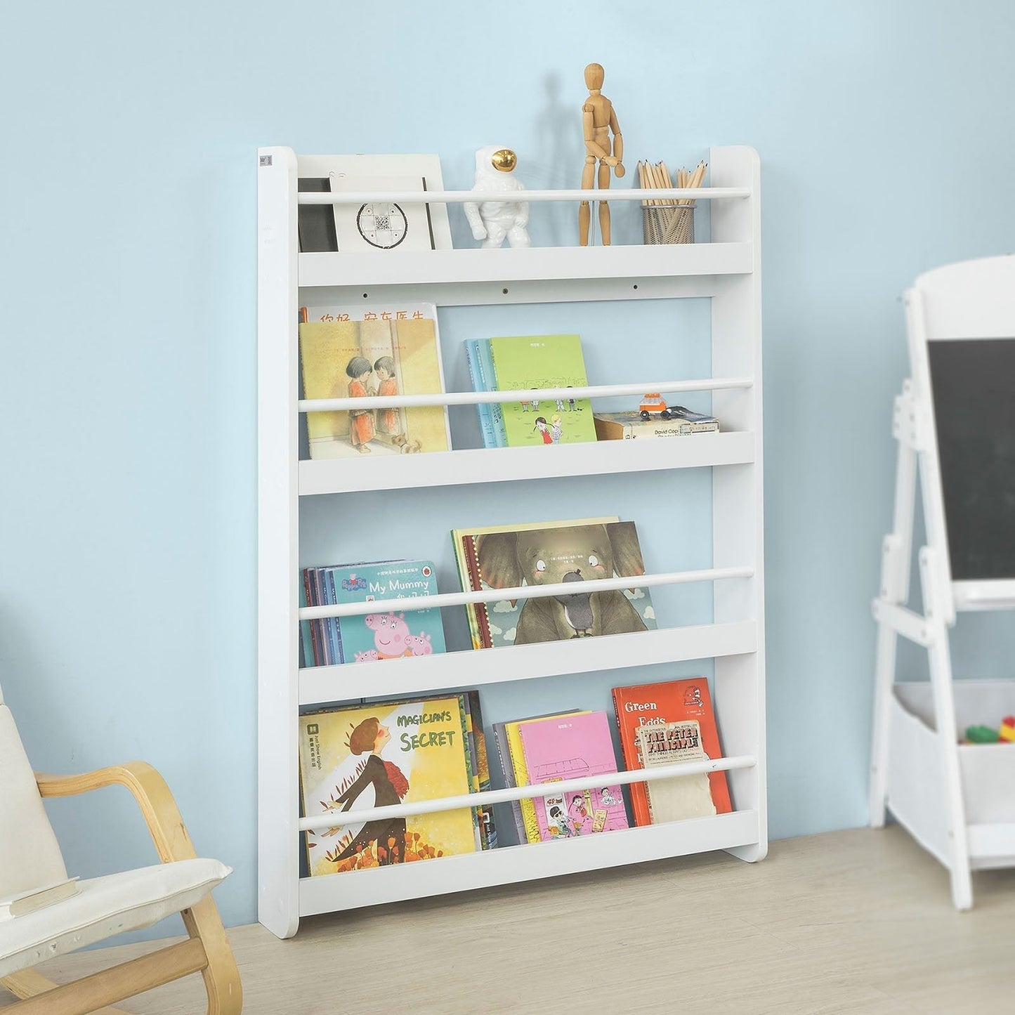 SoBuy Armoire murale pour enfants - 129x32x12 cm - Blanc
