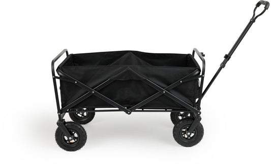 Chariot de jardin Lifa - Pliable - Pneumatiques - Capacité de charge maximale 80 KG - 100x57x99cm - Noir