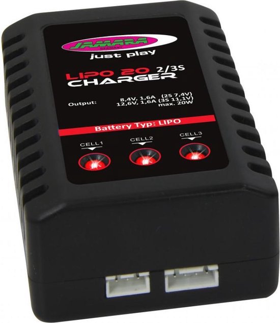 Chargeur Jamara Lipo 2s/3s 50/60 Hz 25 W noir