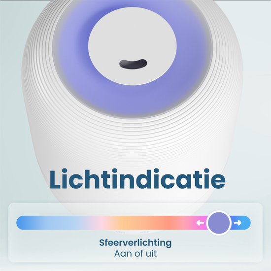 Auronic Humidificateur - 3L - Convient pour la chambre à coucher, la chambre de bébé, le bureau, le salon et plus encore - Humidificateur - Sans BPA - Blanc