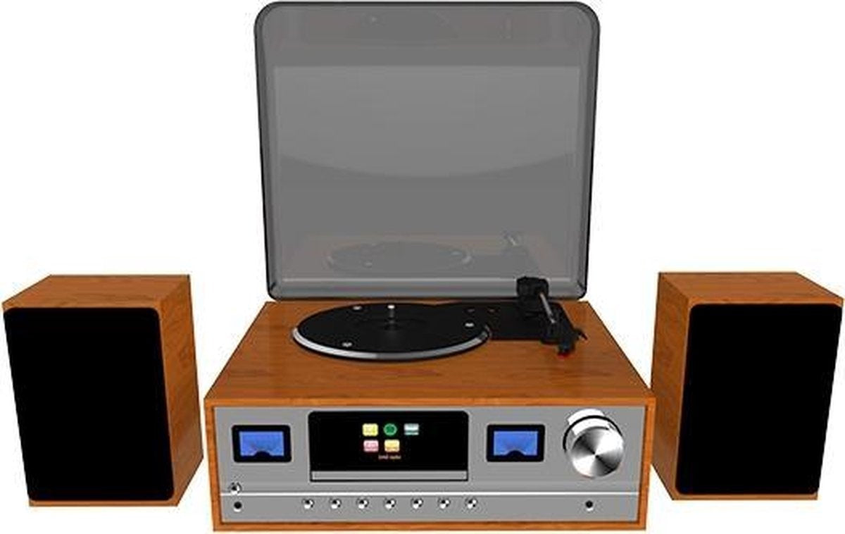 Denver Platenspeler Bluetooth - Incl. Speakers - DAB radio - CD speler - Retro - MRD52LW