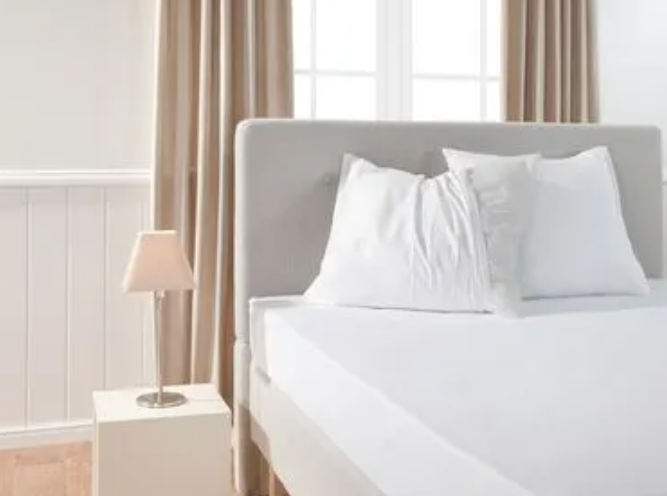 Lot de 2 housses de coussin Outspot - 60 x 70 cm - 100 % coton molleton - Antibactériennes et anti-acariens - Lavables à 95 °C