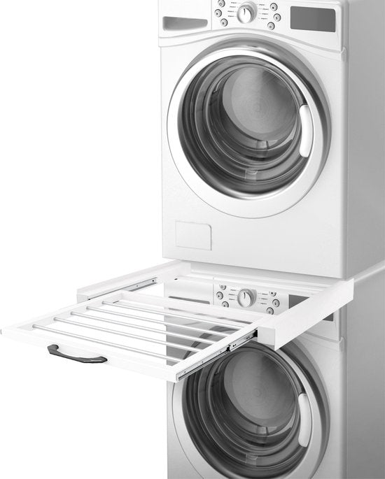 Skoov Spacer for Washer & Dryer - Stacking kit - With extendable shelf - Universal - Dryer - Furniture - incl. vibration amortisseurs and tension strap