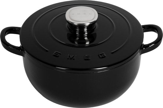 Smeg - Cocotte - 24 cm - 4,2 L - Noir