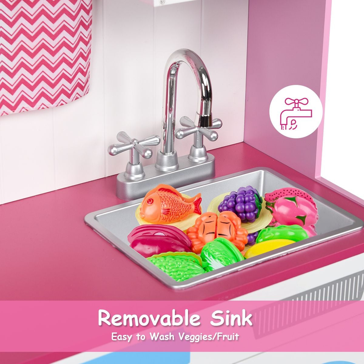 Coast Play Kitchen - MDF - 82 x 30 x 101 cm - Rose