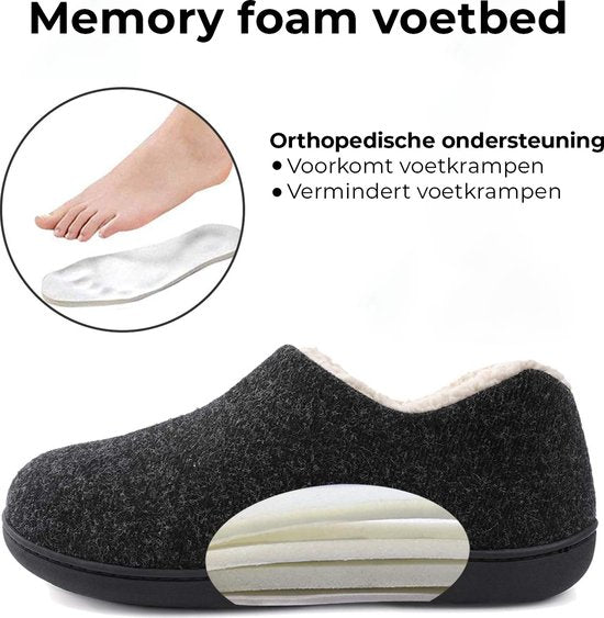 Chaussons Dames - Chaussons - Taille 40/41 - Noir - Antidérapant - Comfeet