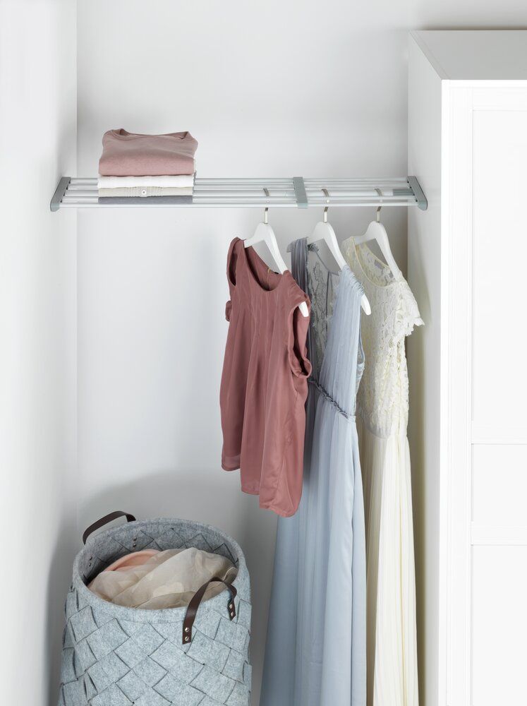 WENKO Support télescopique à pinces Gris/Argent - 70-120 cm - Sans perçage