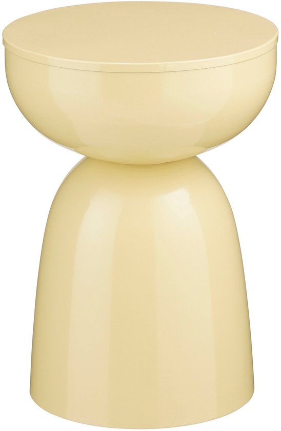 Mica Decorations Elliot Table d'appoint - Table d'appoint ronde H45 x Ø32 cm - Petite table d'appoint pour le salon ou la chambre - Idéale comme table pour plantes - Fer avec revêtement par poudrage - Beige