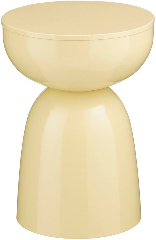 Mica Decorations Elliot Table d'appoint - Table d'appoint ronde H45 x Ø32 cm - Petite table d'appoint pour le salon ou la chambre - Idéale comme table pour plantes - Fer avec revêtement par poudrage - Beige