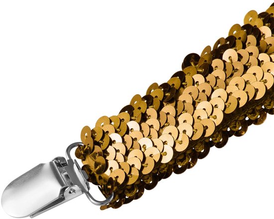 Bretelles à paillettes Dressforfun - déguisement carnaval - Doré