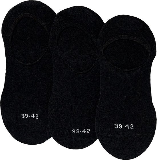 3 paires de chaussettes basses No Show - Chaussettes de pieds - 38 - Noir