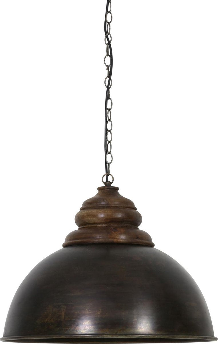 Light & Living Lampe pendante Leia - Noir - Ø52cm - Industriel et moderne