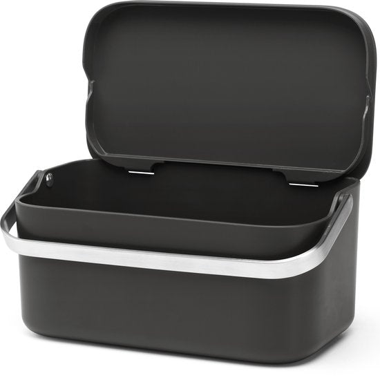 Poubelle de cuisine SinkSide de Brabantia - 1,8 litre - Gris foncé