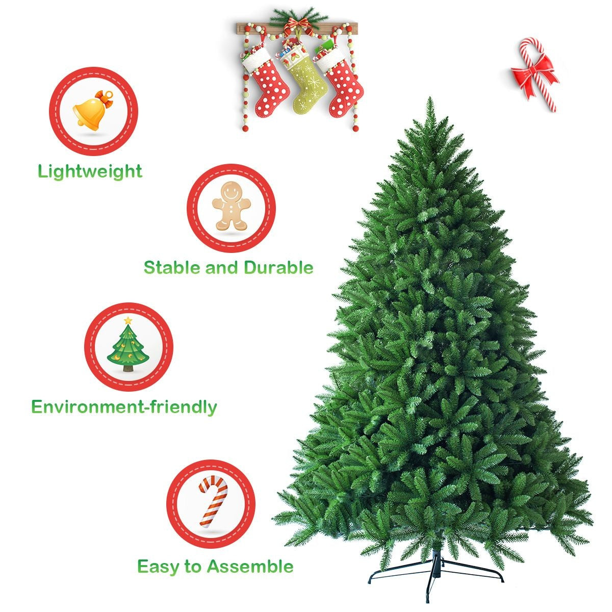Coast 180 cm Arbre de Noël Arbre de Noël PVC Aiguilles Art Tree Green