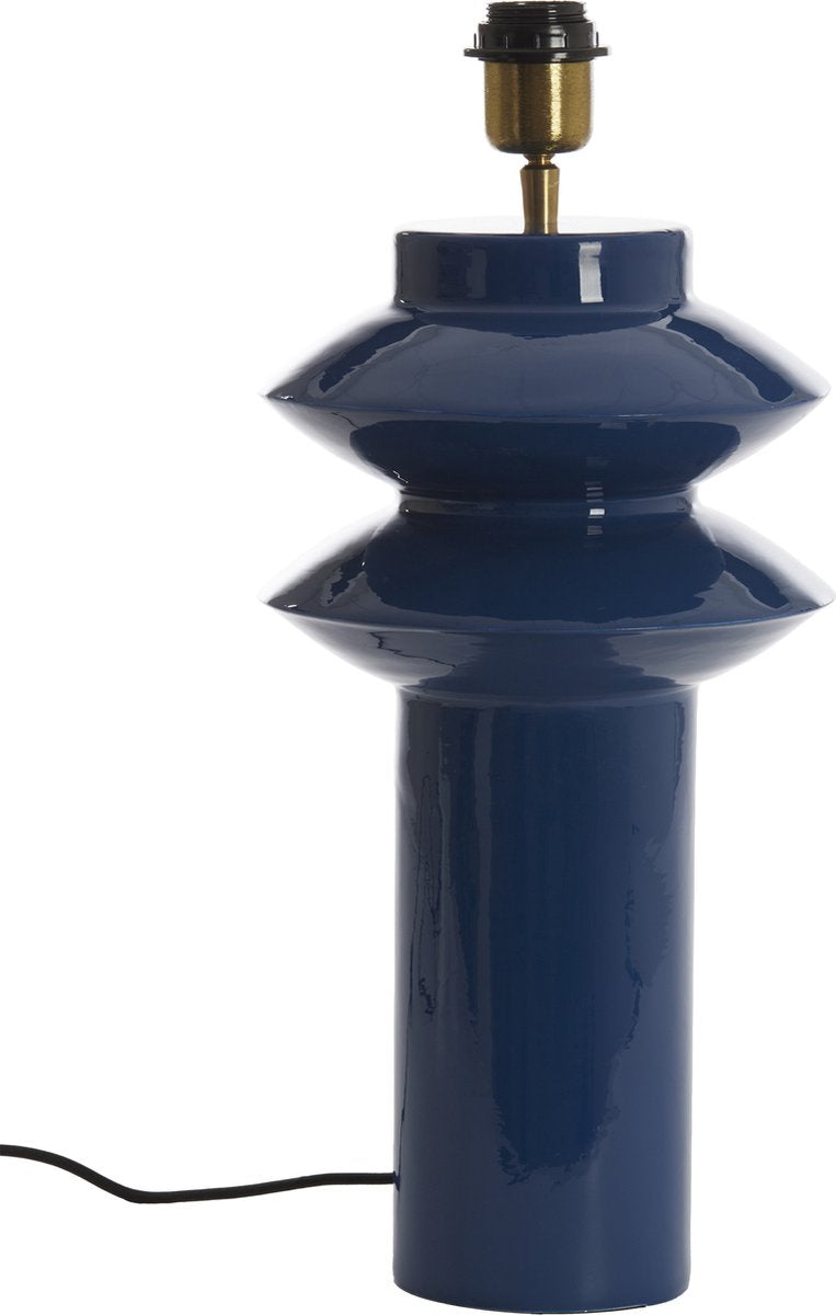 Light & Living Lampe à poser Petch - Métal - E27 - 40 cm - Sans abat-jour - Bleu