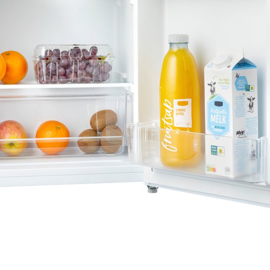 Réfrigérateur de table Inventum KK471W energy efficient - 93 litres - Sans compartiment congélateur - Largeur 47,5 cm - Eclairage LED - Label énergétique D - Convient aux camping-cars - En pose libre - Blanc