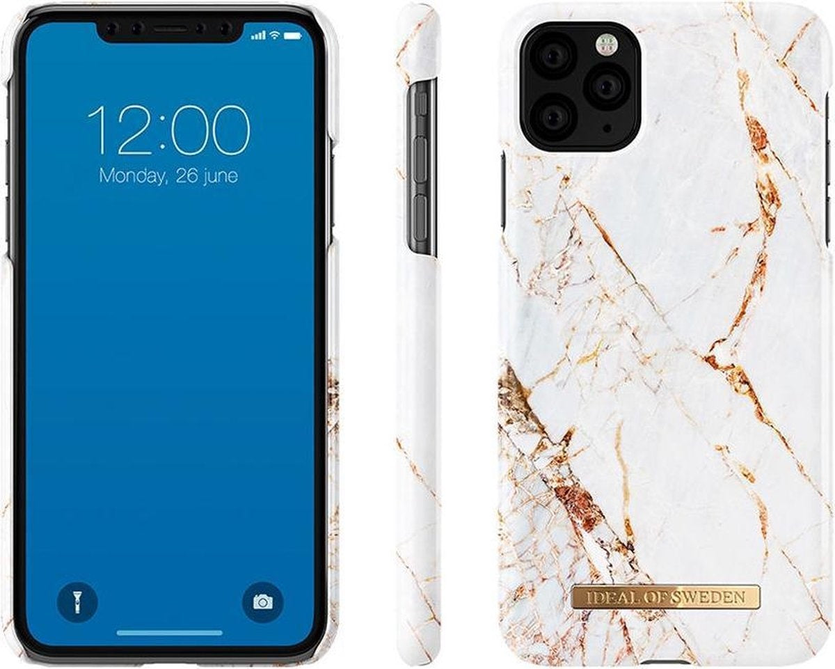 iDeal of Sweden Étui pour iPhone 11 Pro Max - Or Carrara - Plastique - Apple iPhone 11 Pro Max - Marbre - Couverture arrière
